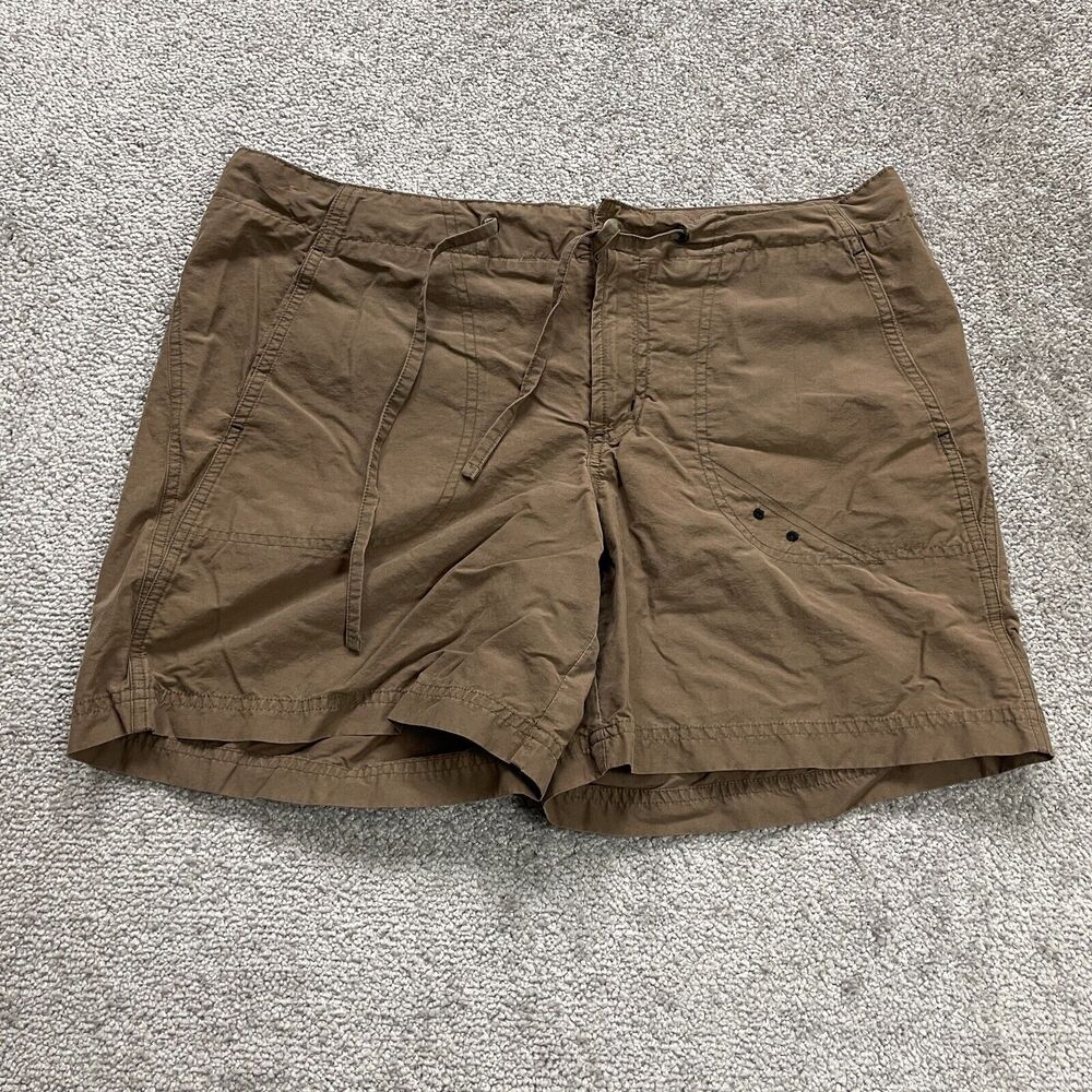 Columbia Bermuda Shorts Womens Medium Brown Cotton Nylon Outdoor Casual Active